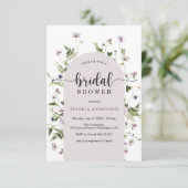 Moderne Kaart voor het uitnodigen van een bloem (Staand voorkant)