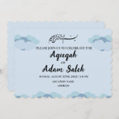 Moderne Kaart voor het uitnodigen van jonge moslim (Voorkant / Achterkant)