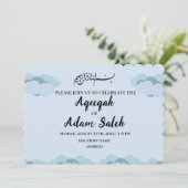 Moderne Kaart voor het uitnodigen van jonge moslim (Staand voorkant)