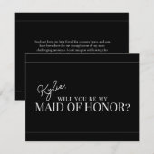 Moderne kaart voor het vragen van de Maid of Honor (Voorkant / Achterkant)