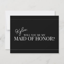 Moderne kaart voor het vragen van de Maid of Honor