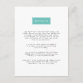 Moderne Kaart voor huwelijksbezoekers | Pool (Voorkant)