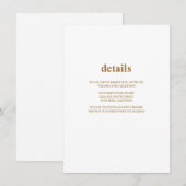 Moderne Kaart voor huwelijksdetails (Voorkant / Achterkant)