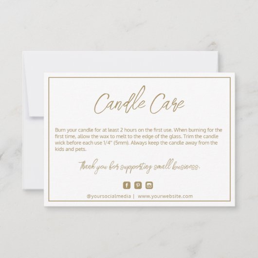 Moderne Kaart voor kaarszorg (Voorkant)