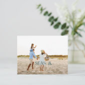 Moderne Kaart voor kerstfeestdag op strand (Staand voorkant)