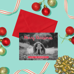 Moderne Kaart voor Kerstmis met foto's