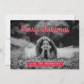 Moderne Kaart voor Kerstmis met foto's (Voorkant)