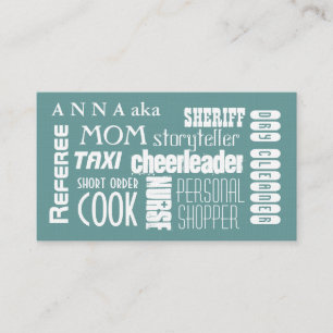 Moderne kaart voor mama contactkaartje