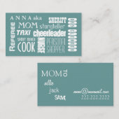 Moderne kaart voor mama contactkaartje (Voorkant / Achterkant)