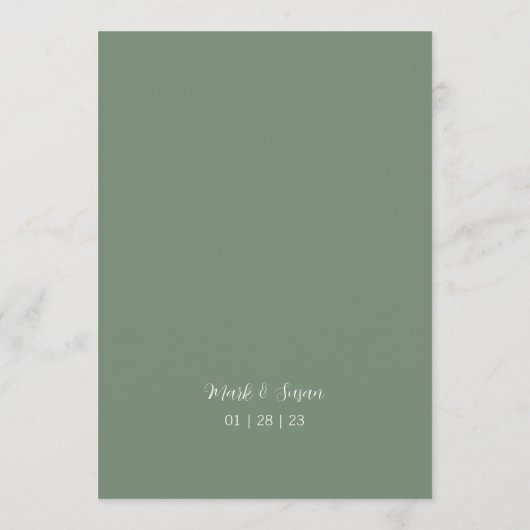 Moderne kaart voor minimale bruiloft (Achterkant)