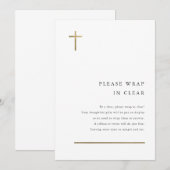 Moderne Kaart voor minimale gouden kruisdoopsluiti (Voorkant / Achterkant)