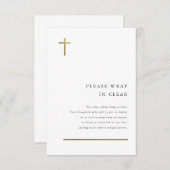 Moderne Kaart voor minimale gouden kruisdoopsluiti (Voorkant / Achterkant)