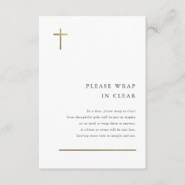 Moderne Kaart voor minimale gouden kruisdoopsluiti