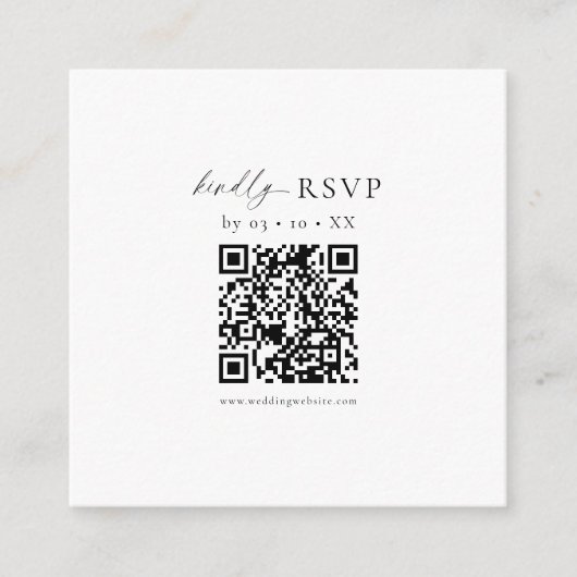 Moderne Kaart voor minimale RSVP-codebehuizing (Voorkant)