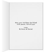Moderne Kaart voor prettige kerstfeestdagen in pen (Binnen (Rechts))