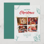 Moderne Kaart voor prettige kerstfeestdagen met fo (Voorkant / Achterkant)