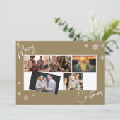 Moderne Kaart voor prettige kerstfeestdagen met fo (Staand voorkant)