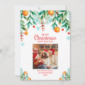 Moderne Kaart voor prettige kerstfeestdagen met fo (Voorkant)