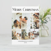 Moderne Kaart voor prettige kerstfeestdagen met fo (Staand voorkant)