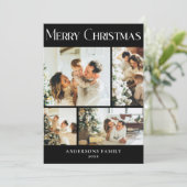 Moderne Kaart voor prettige kerstfeestdagen met fo (Staand voorkant)