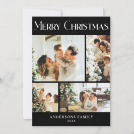 Moderne Kaart voor prettige kerstfeestdagen met fo