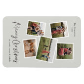 Moderne Kaart voor prettige kerstfeestdagen met fo Magneet (Horizontaal)