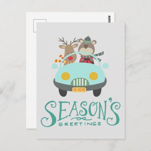 Moderne Kaart voor rendieren en Beren (Voorkant / Achterkant)