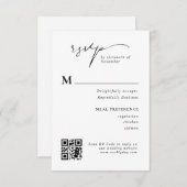 Moderne Kaart voor RSVP QR Code Wedding Response i (Voorkant / Achterkant)