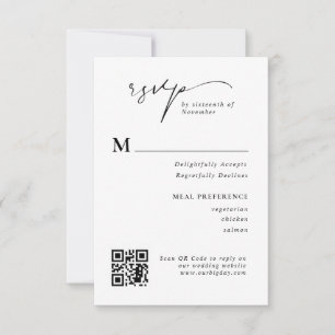 Moderne Kaart voor RSVP QR Code Wedding Response i