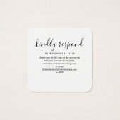 Moderne Kaart voor RSVP Wedding Website met QR-cod (Voorkant)