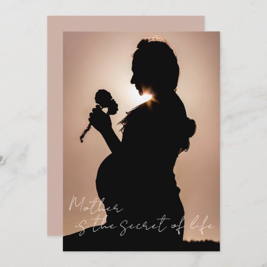 Moderne Kaart voor script en moeder fotovakantie (Voorkant / Achterkant)