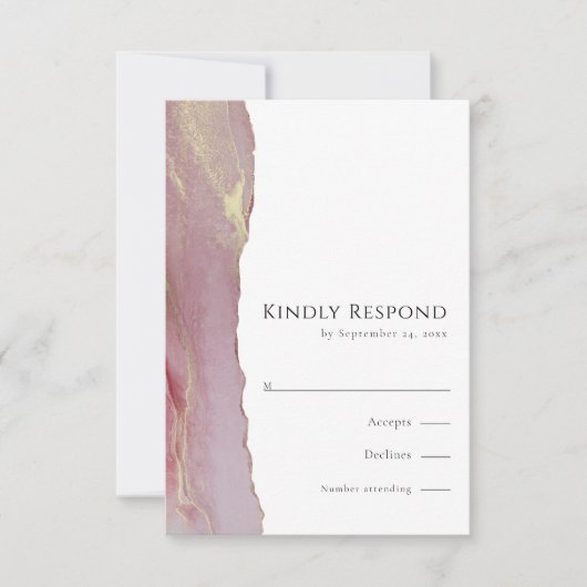 Moderne Kaart voor troebele roze roze reuzenriSVP (Voorkant)