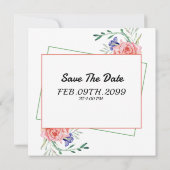 Moderne Kaart voor uitnodiging voor bruiloft (Achterkant)