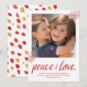 Moderne Kaart voor vredes- en liefdesfotofeestdag (Voorkant / Achterkant)