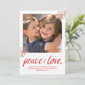 Moderne Kaart voor vredes- en liefdesfotofeestdag (Staand voorkant)