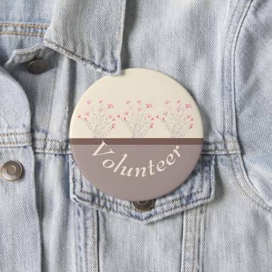 Moderne kaart voor vrijwilligers ronde button 4,0 cm (In situ)