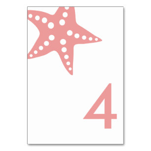 Moderne Kaart voor weddenschappen met Starfish Wed