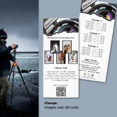 Moderne Kaart voor White & Black Wedding Photograp