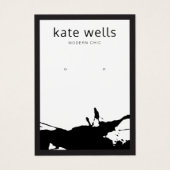 Moderne Kaart voor wit zwart platform met oormerk (Voorkant)