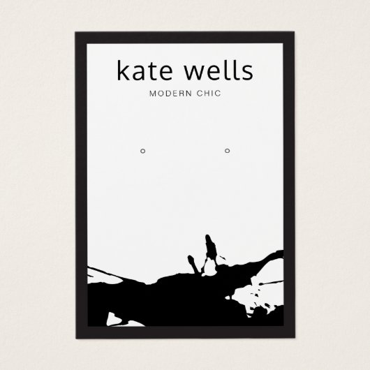 Moderne Kaart voor wit zwart platform met oormerk (Voorkant)