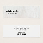 Moderne Kaart voor witte houten verharding (Voorkant /achterkant)