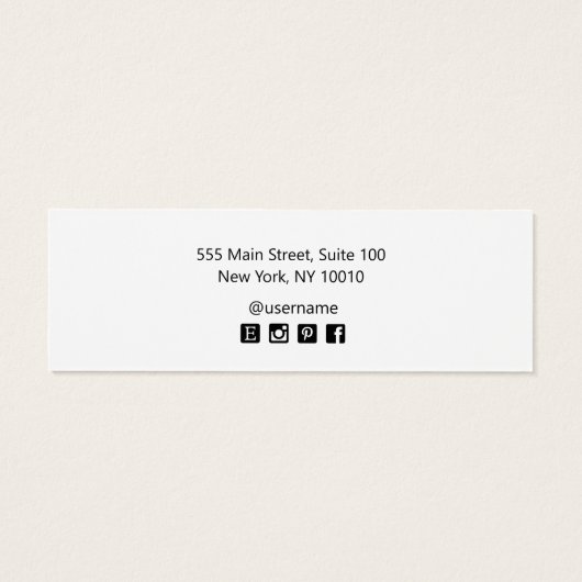 Moderne Kaart voor witte houten verharding (Achterkant)