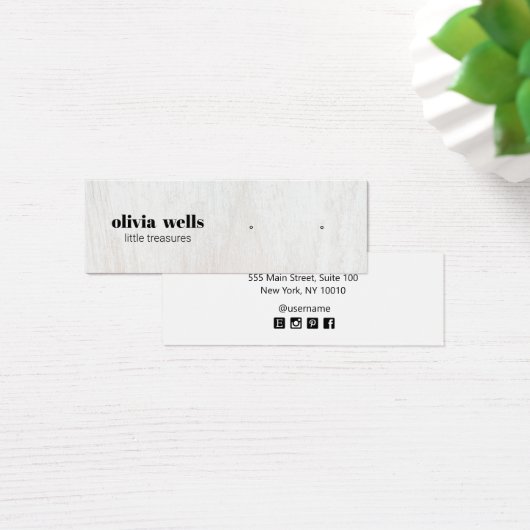 Moderne Kaart voor witte houten verharding (Bureau)