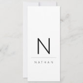 Moderne kaart voor zwarte en witte bruiloft (Voorkant)