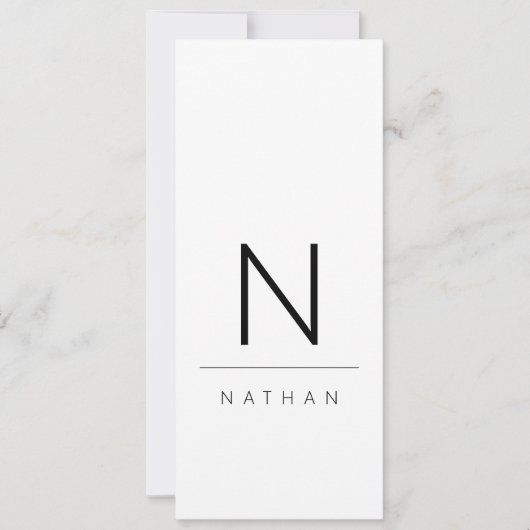 Moderne kaart voor zwarte en witte bruiloft (Voorkant)