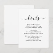 Moderne Kaart voor zwarte en witte bruiloft (Voorkant / Achterkant)