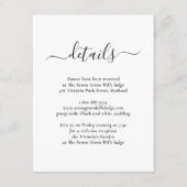 Moderne Kaart voor zwarte en witte bruiloft (Voorkant)
