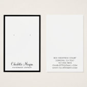 Moderne Kaart voor zwarte-grensjuwelen die beeldsc (Voorkant /achterkant)