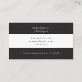 Moderne kaart. Zwarte en witte strepen. Abstract Visitekaartje (Achterkant)