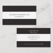 Moderne kaart. Zwarte en witte strepen. Abstract Visitekaartje (Voorkant / Achterkant)
